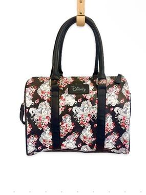 Loungefly Disney Princess Ariel Floral Black Double-Strap Crossbody Bag Satchel